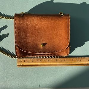 Madewell small clutch bag crossbody with gold chain